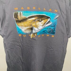 Magellan Outdoors Charcoal T-Shirt with Fish Design